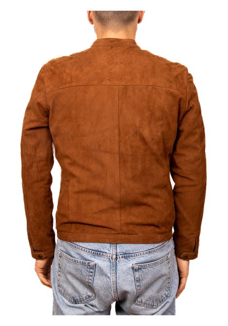 Tan suede jacket PK BY PASKAL | 771CAM-WHISKY